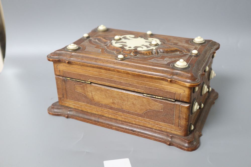 An ivory mounted box
